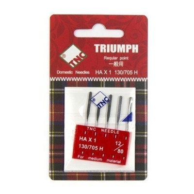 Иглы для бытовых швейных машин TRIUMPH New 130/705H Универсальные №80 (уп.5шт) (1)